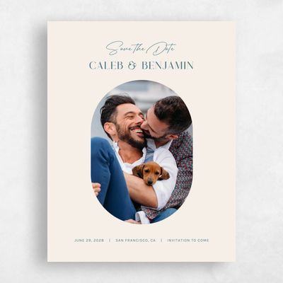 Beige Wedding Save the Date - Latona Photo