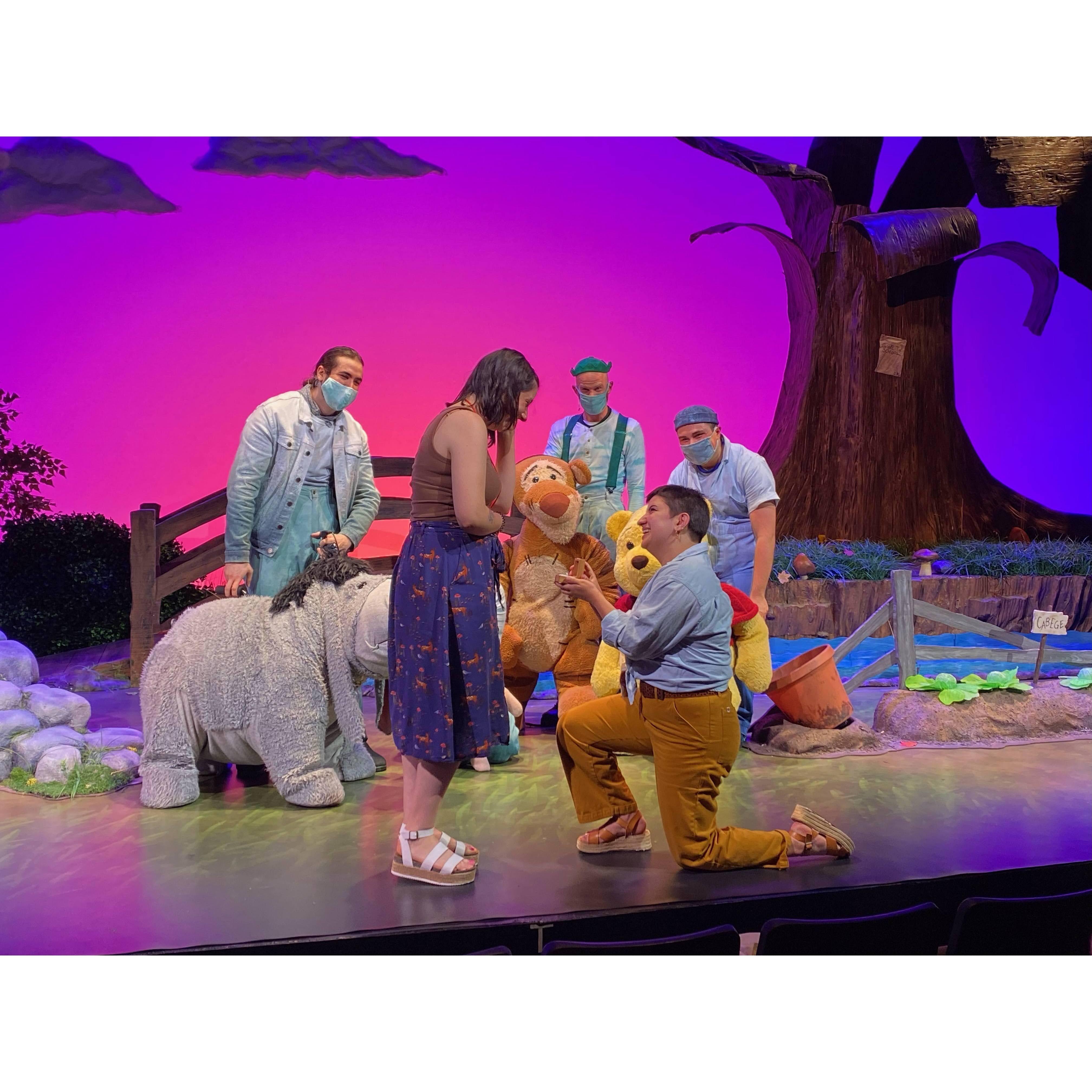 Casey said "YES" at the Winnie the Pooh musical in June 2022!