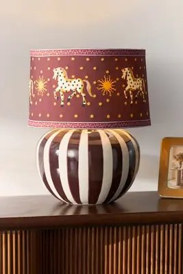 Lys Striped Ceramic Table Lamp Base