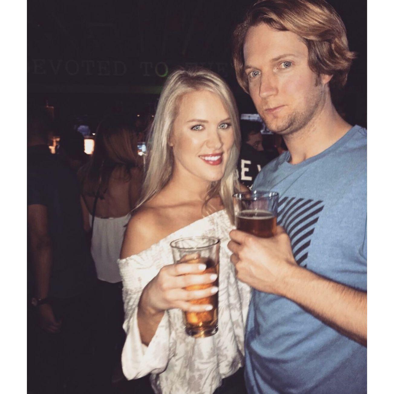 March 2016 - Us having a 'Cheers' out at "Backyard" in Pacific Beach.