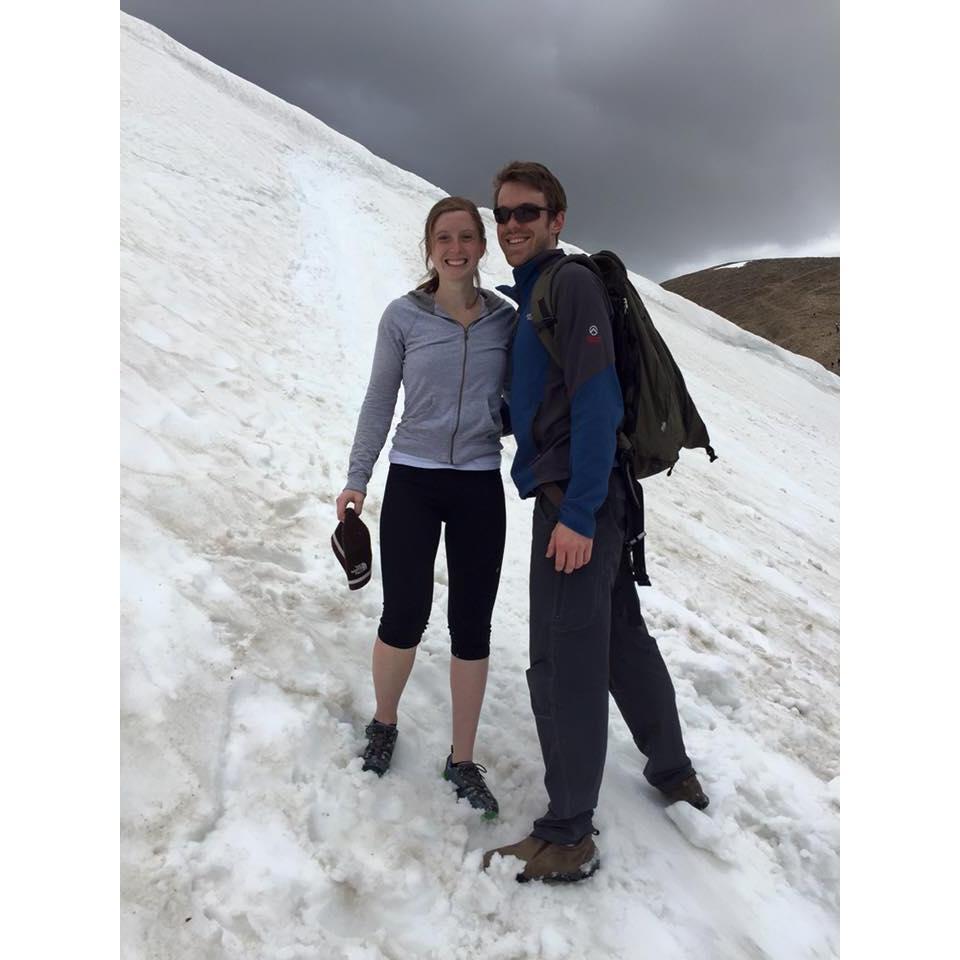 Snowy summer mountain hike, another 14er in the books!