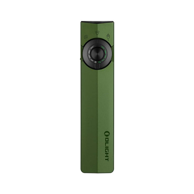 OLIGHT ArkPro EDC Flat Flashlight Rechargeable with Green Beam, UV and White LED,1500 Lumens USB-C Pocket Camping Flashlight, Spotlight Floodlight for Outdoor Emergency Working (OD Green CW)
