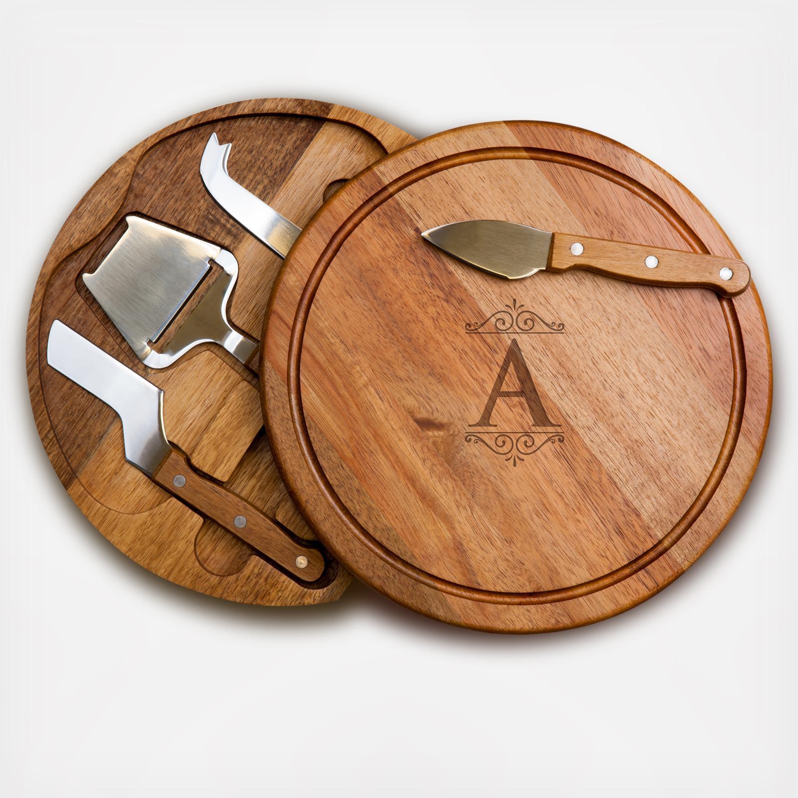 Star Wars Dark Side Acacia Wood Wine & Appetizer Plate Set