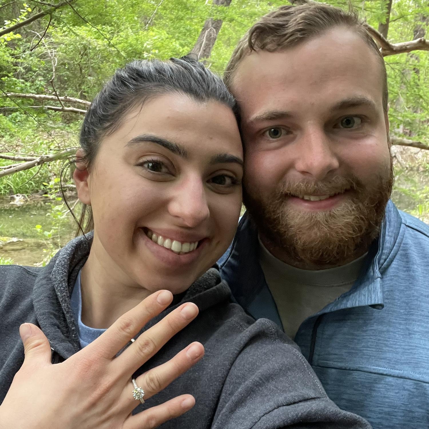 We got engaged while on a hike on April 6th, 2024!