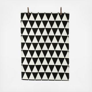 Hand Printed Organic Cotton Triangle Tea Towel