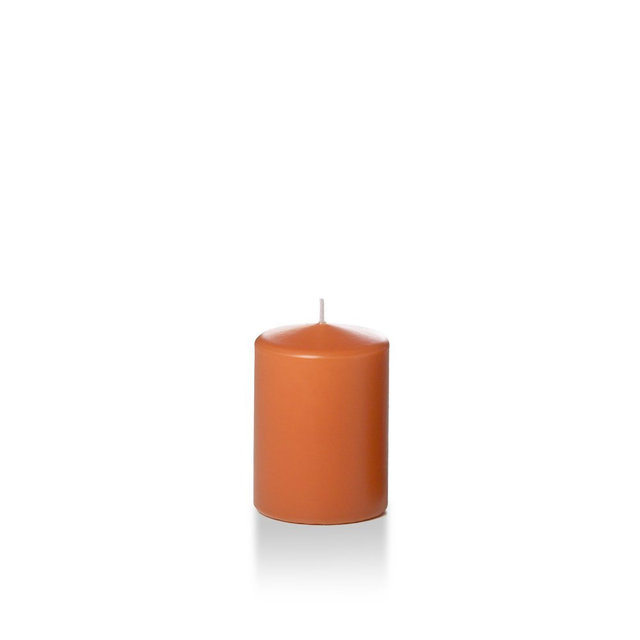 yummi Case of 12 3" x 4" Sienna Round Pillar Candles