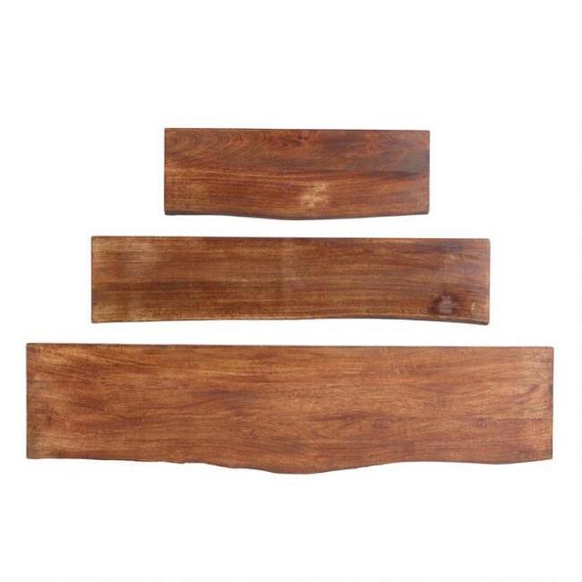 Organic Edge Wood Mix & Match Wall Shelf (3')