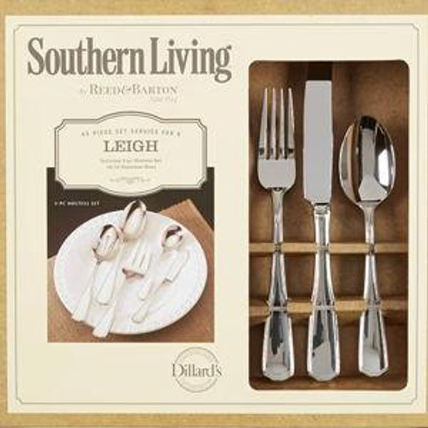 Southern Living Leigh 45-Piece Stainless Steel Flatware Set | Dillard's