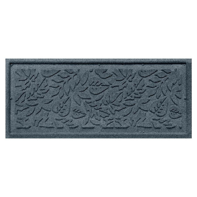 Waterhog Autumn Day Outdoor Boot Tray Mat, 15" x 36", Bluestone