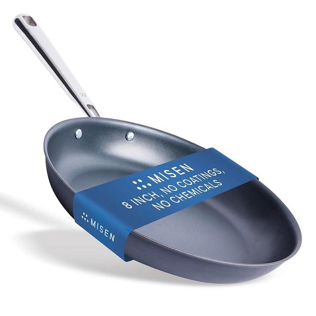 Misen Carbon Nonstick™ Frying Pan – Carbon Steel Pan, Naturally Nonstick No-Coating Surface, Ultra-Durable & Oven-Safe, Induction & Gas Compatible - 8 Inch