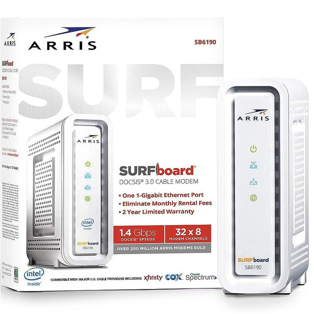 ARRIS® Surfboard® SB6190 Cable Modem, White
