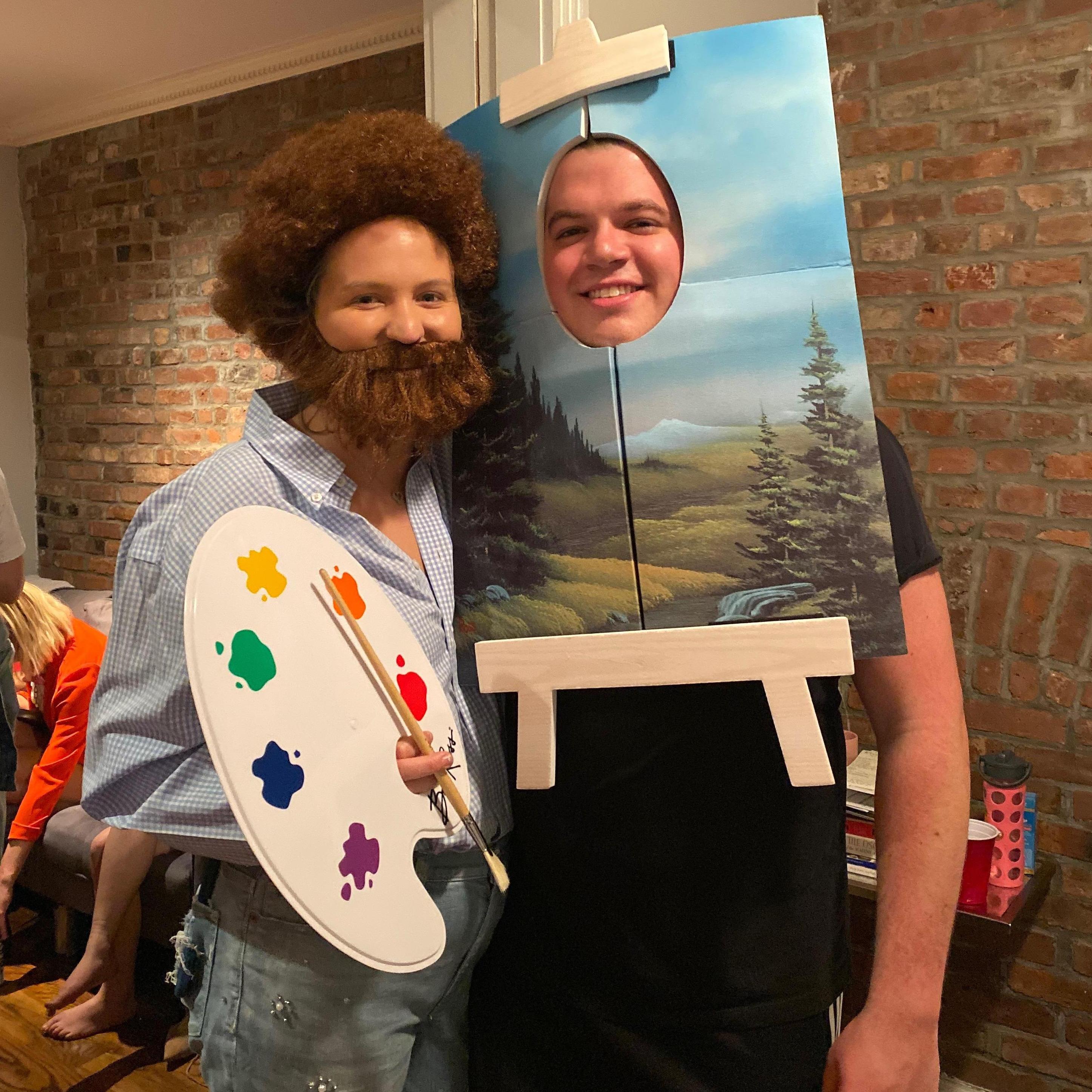 Bob Ross & Painting for Halloween (we have always taken Halloween very seriously)