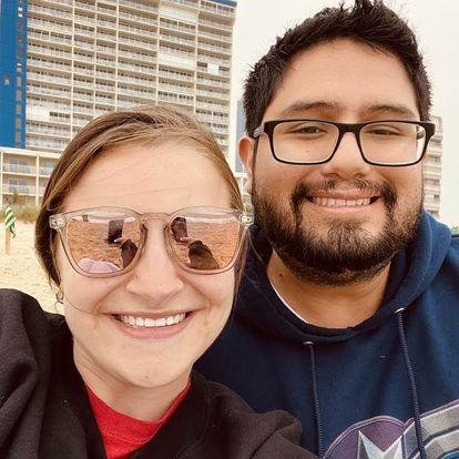 Celebrating our engagement at the beach!