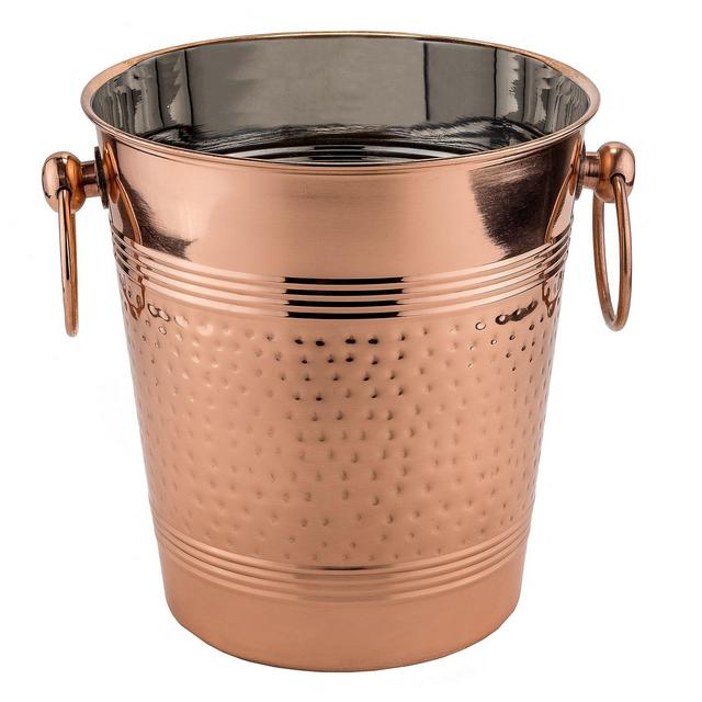 Old Dutch Fez Decor Copper Hammered Wine Cooler, Copper 9.25 x 8 x 8.25