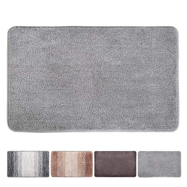 J JULONE Indoor Doormat Front Door Mat Non Slip Rubber Backing Absorbent Mud and Snow Magic Inside Dirts Trapper Mats Entrance Rug Machine Washable (23 inchx35 inch, Grey)