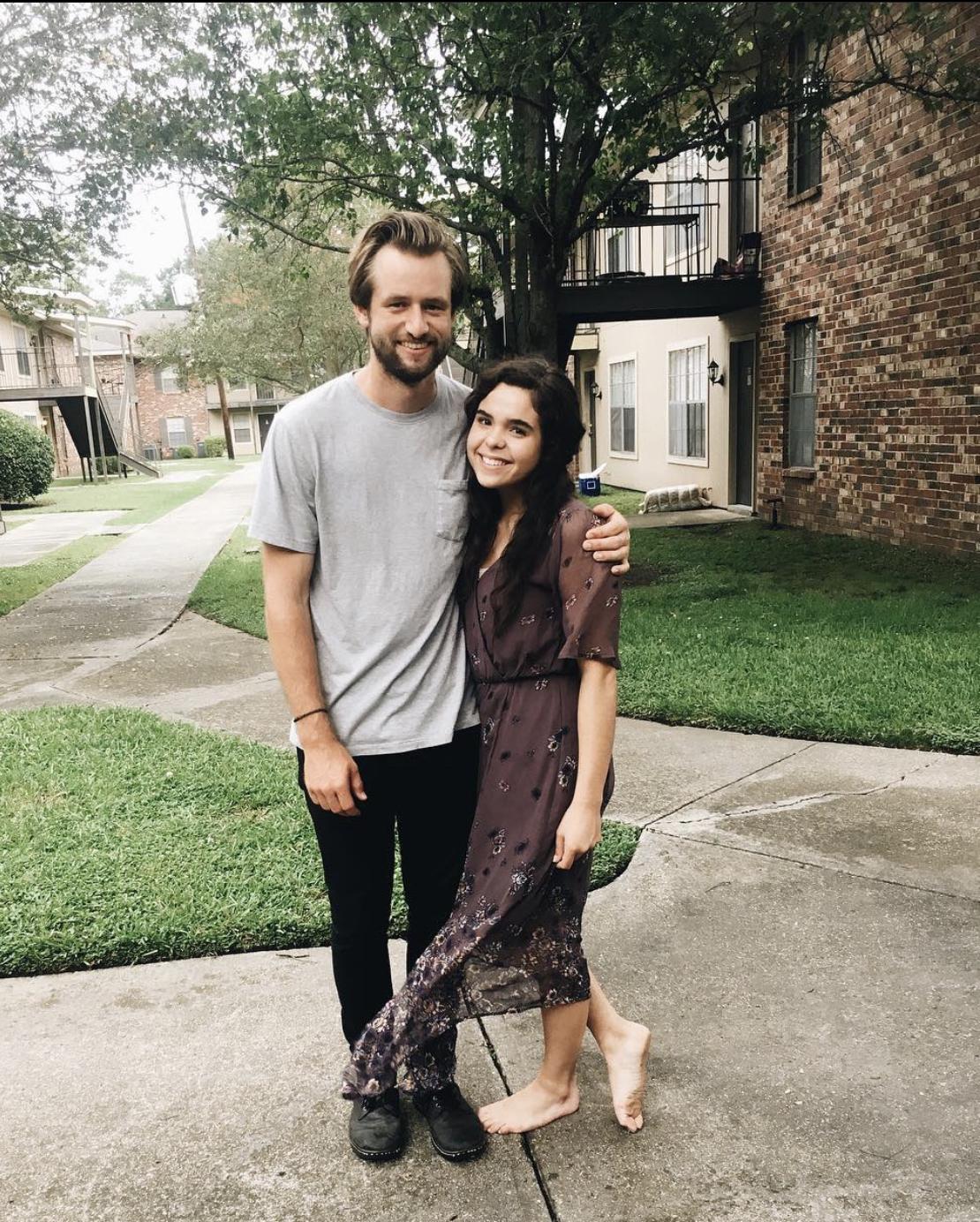 Our first picture together as a couple in May of 2017! I remember running out of my apartment barefoot after Aaron so we could document our first Sunday as a couple before he left to visit Sarepta.
