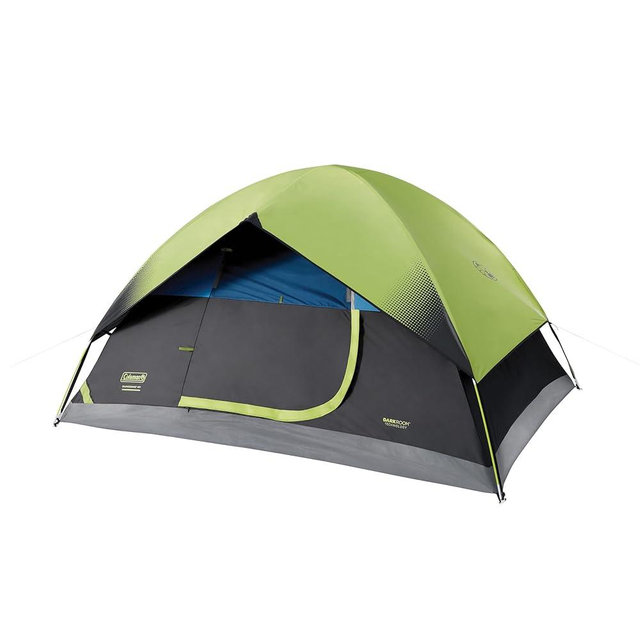 Coleman Sundome Dark Room 4/6 Person Tent, Blocks 90% of Sunlight to Keep Inside Cool, Weatherproof Tent with Rainfly Sets Up in Minutes