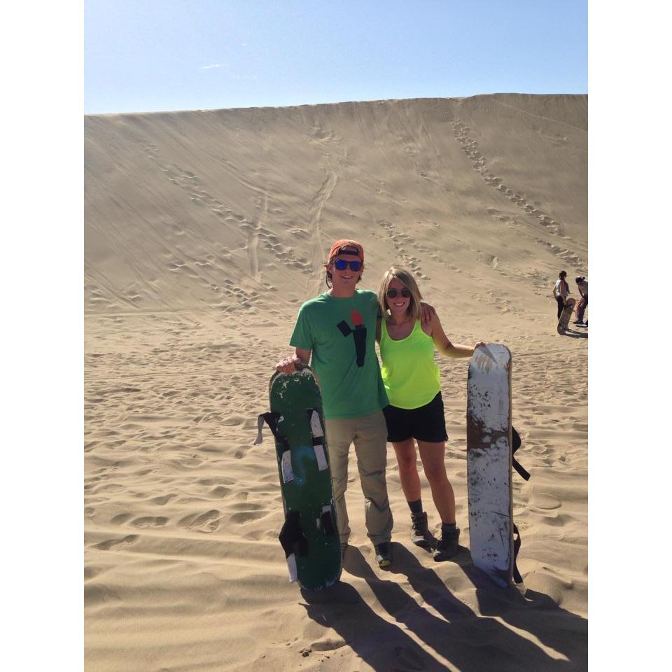 Sandboarding in Paracas, Peru