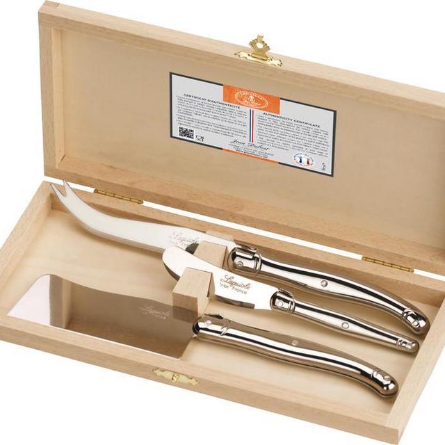 Laguiole 3 pieces cheese set stainless steel handle
