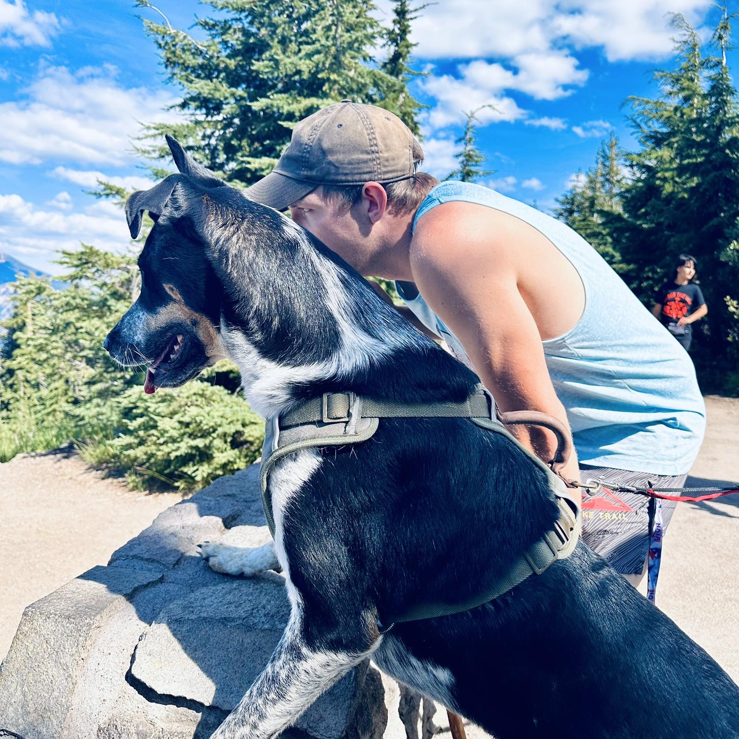 Crater lake with our boy Finnegan ❤️