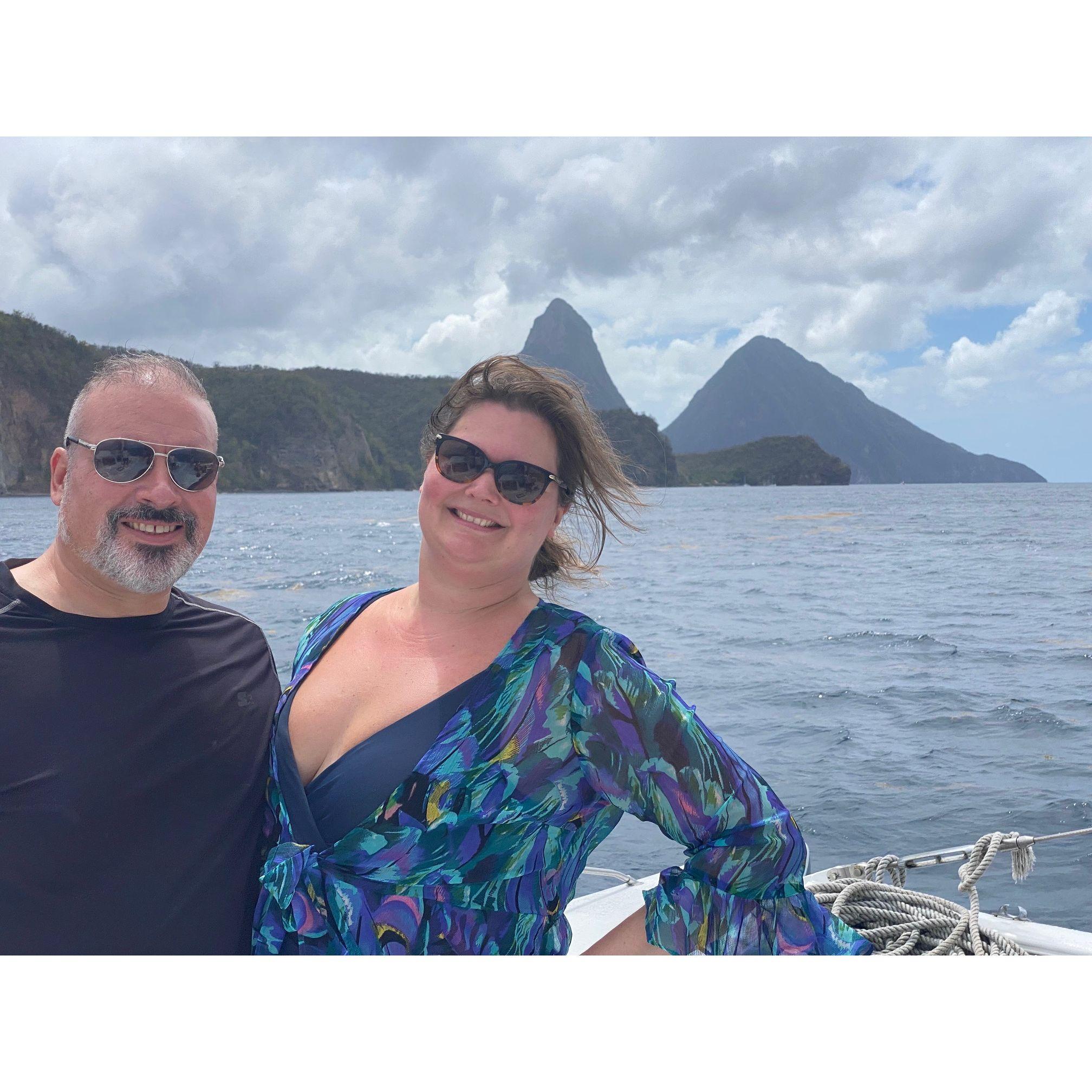 St Lucia celebrating Kristen's 40th, 2022.