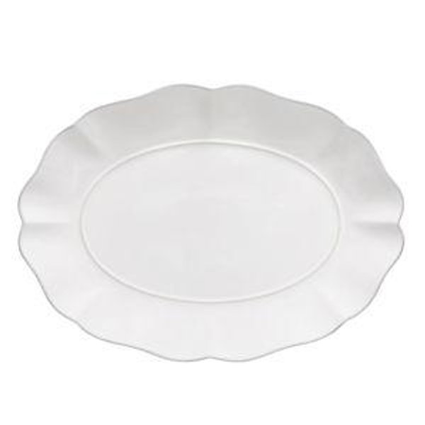 Large Oval Platter Rosa - White