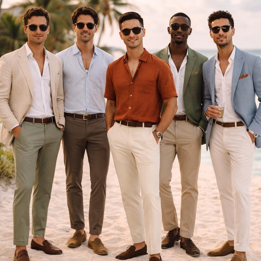 Dress to impress gentleman. Respectfully, no shorts, no jeans, and no gym shoes. The temperature is projected to be high, so bring your light weight suites .