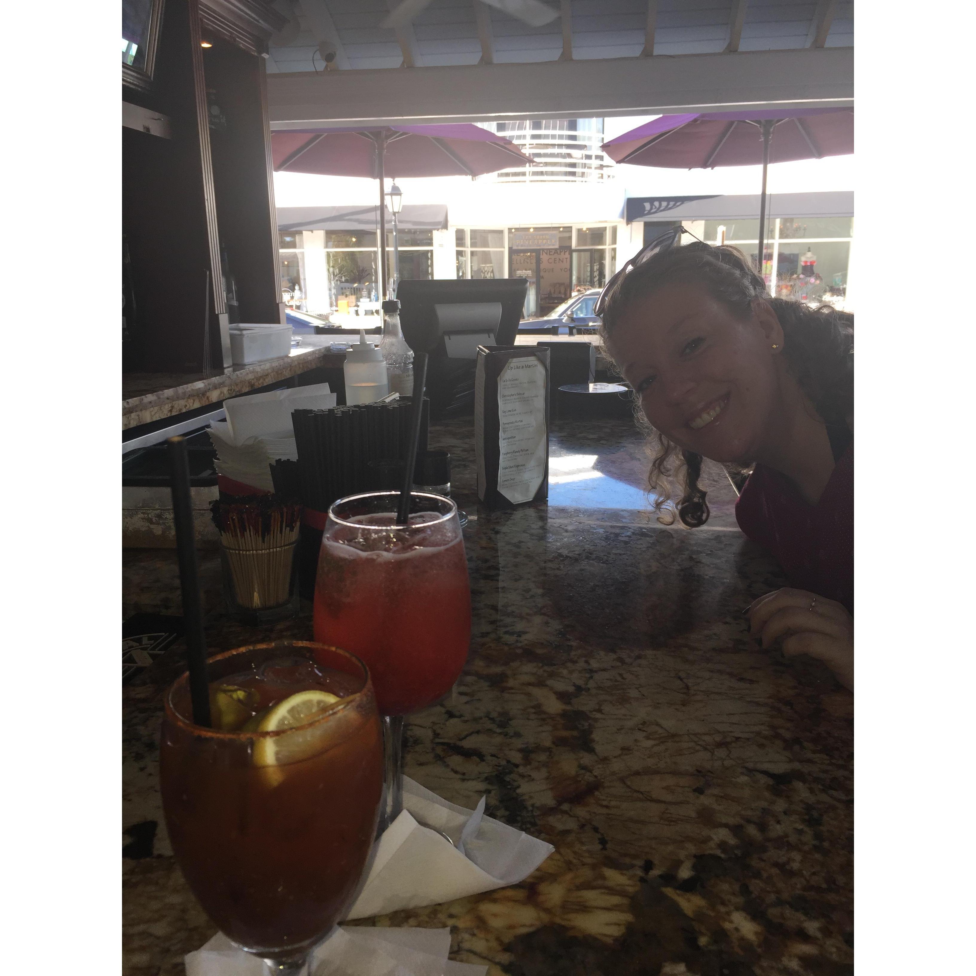 This is where Hailey fell in love..... with the strawberry basil mimosa at La Te Da