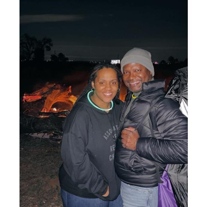 Bonfire fun! Less than 6 months away from saying I do and look at those smiles!