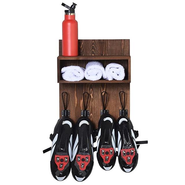 Home Gym Organizer - Peloton Shelf Storage - Wall Shelf for Peloton, NordicTrack, Echelon and Other Bikes