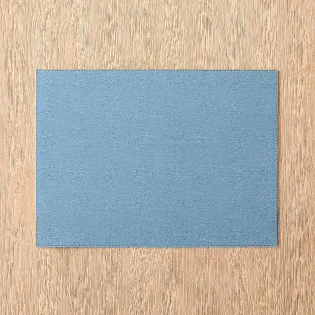 Easy Care Denim Placemats, Mist Blue, Set of 4