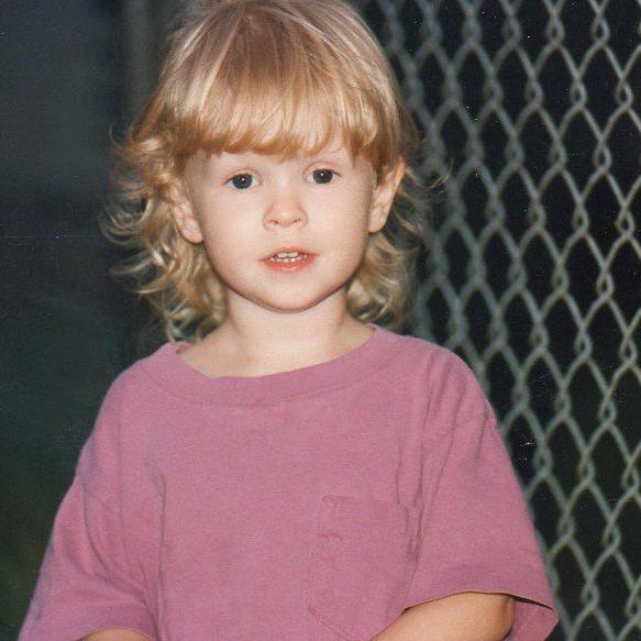 Before they met. Kayla, age 3.