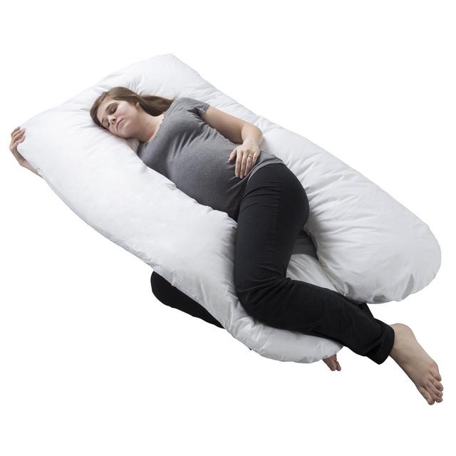 Pregnancy Pillow, Maternity Pillow with Contoured U-Shape by Bluestone, Back Support