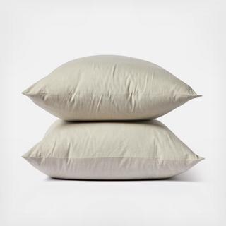 Organic Crinkled Percale Pillowcase, Set of 2