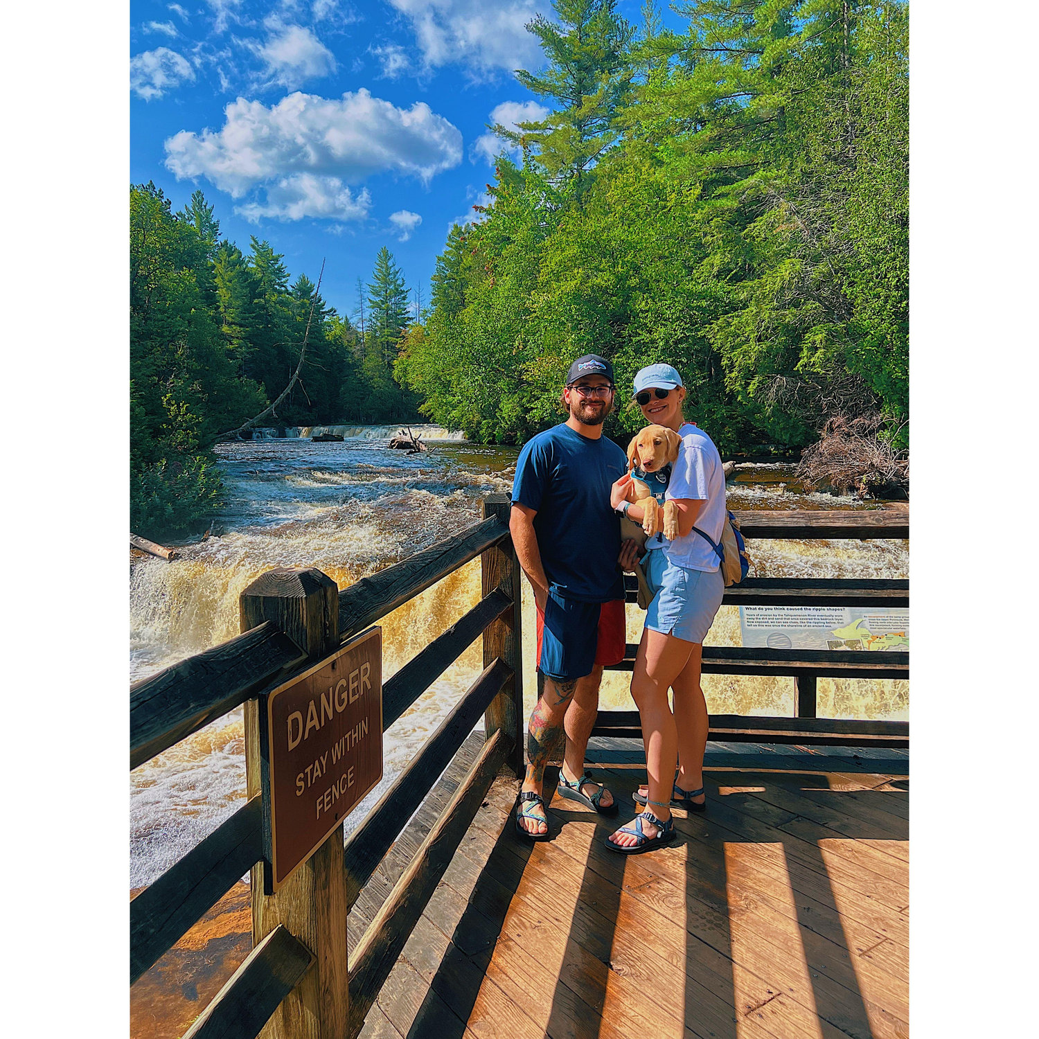 Austin and Rachel at Tahquamenon Falls, 2023