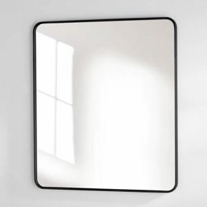 Sabine Metal Rounded Rectangle Wall Mirror -40"x36"-Finish:Black