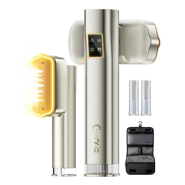 Steamer for Clothes,2-in-1 Clothes Steamer Handheld with 200ml Large Capacity,25 Min Continuous Use,4 Modes 1300W Travel Steamers with Storage Bag for Travel/Home