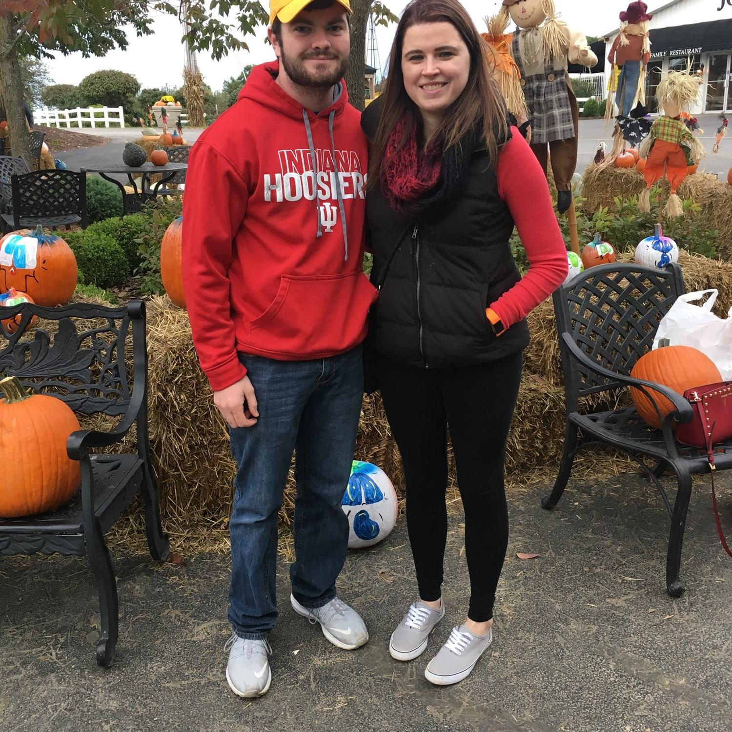 Pumpkin picking at Huber's