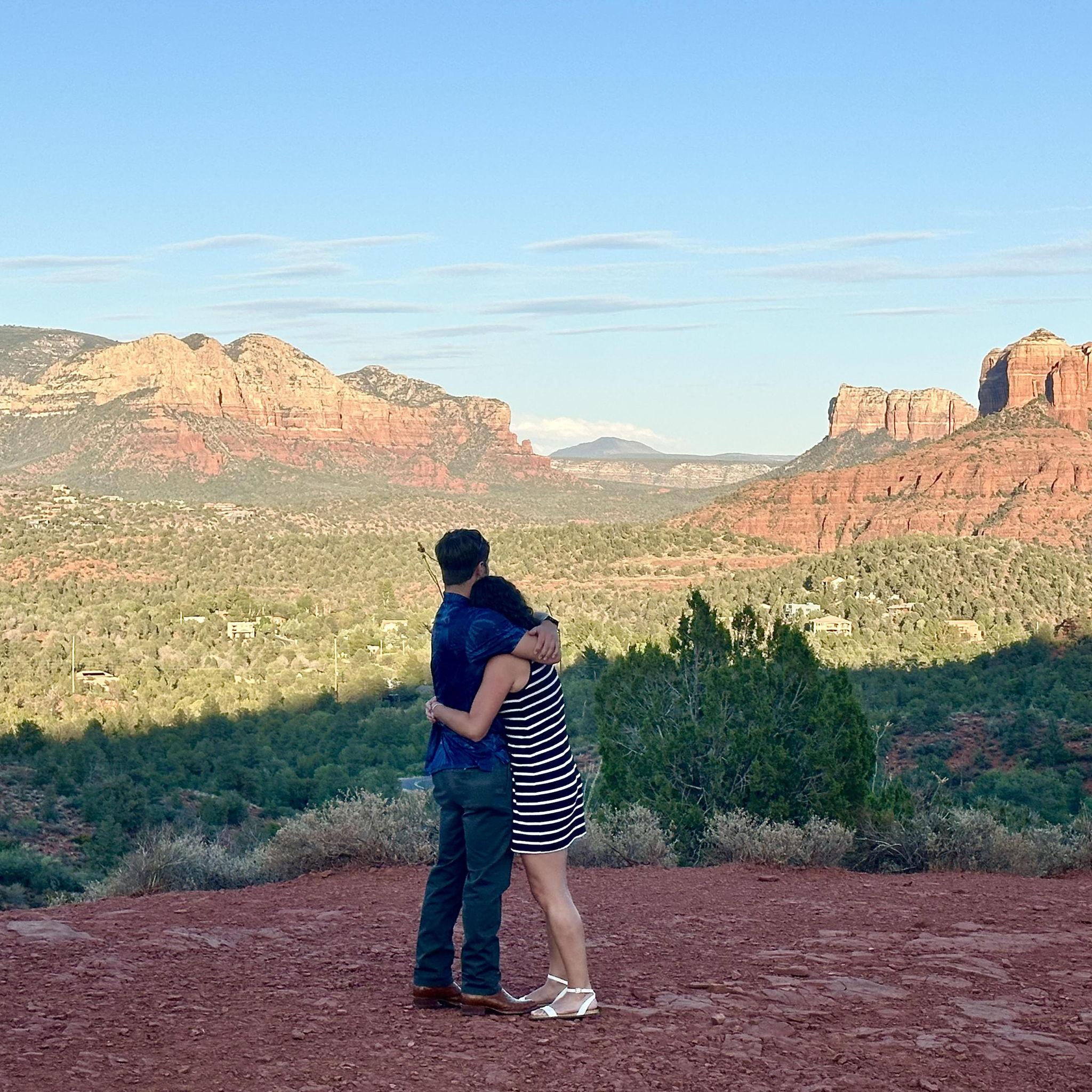 Dave proposed in Sedona, AZ on July 5, 2025.