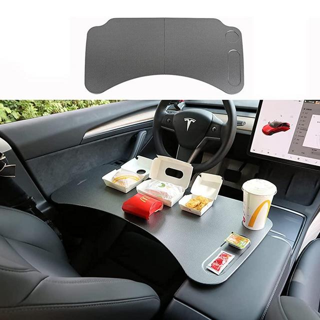 Topfit for Tesla Model Y Model 3 Tray Eat Lunch in Car Car Laptop Desk for Working Remotely Fit Cars Table Upgrade More Comfortable Big Space