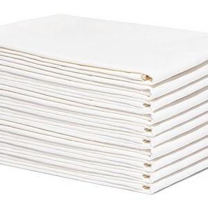 Organic Cotton Flour Sack Kitchen Towels - 10 Pack, Off-White