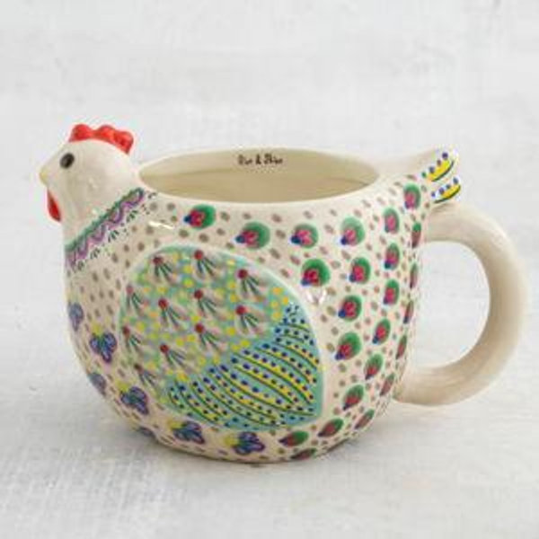 Folk Art Coffee Mug - Penny The Chicken