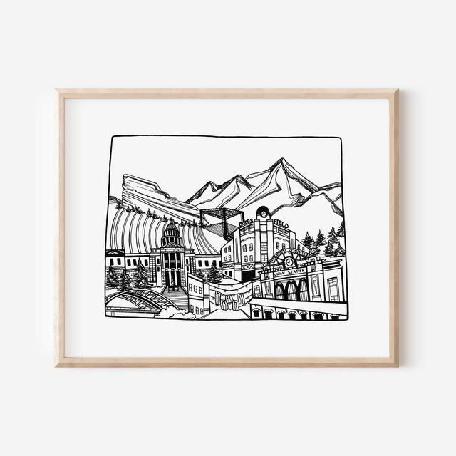 Denver Art, Denver Print, Denver Art Print, Denver Wall Art, Colorado Art, Colorado Print, Colorado Art Print, Colorado Wall Art