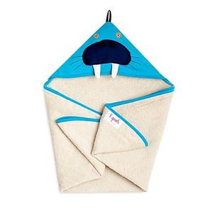 3 Sprouts Hooded Towel in Blue Walrus