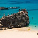Jump off Waimea Bay rock