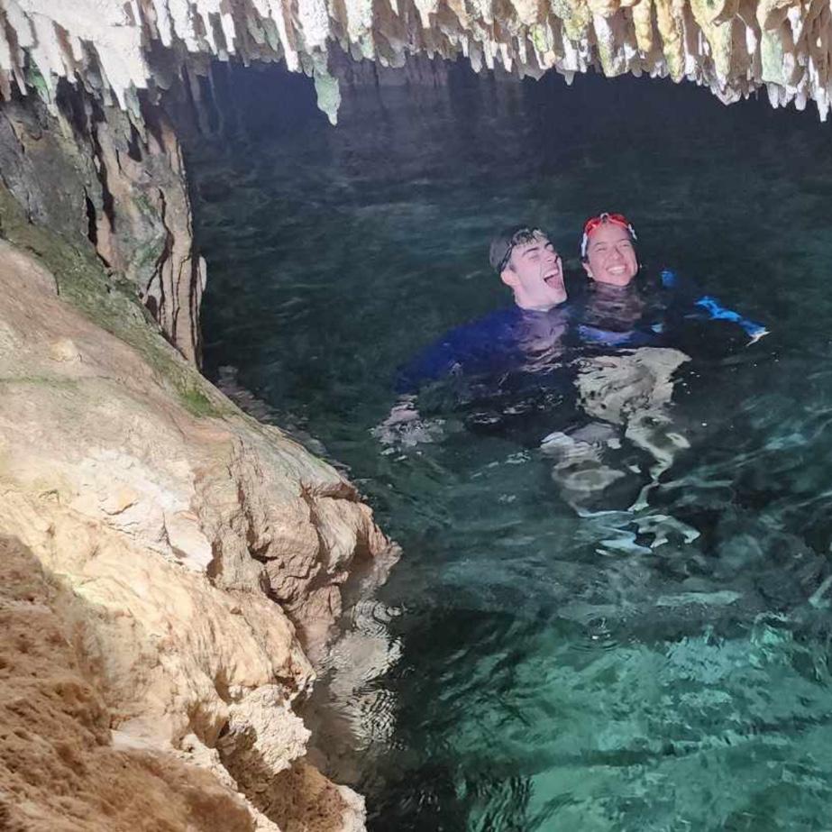 I wasn't drowning- I just wasn't able to swim at that moment
