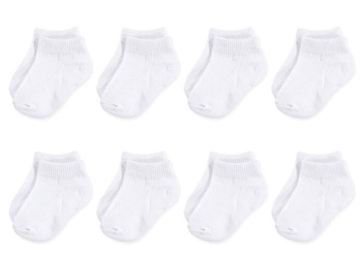 3-12M - 12-Pack Folded Cuff Socks in White