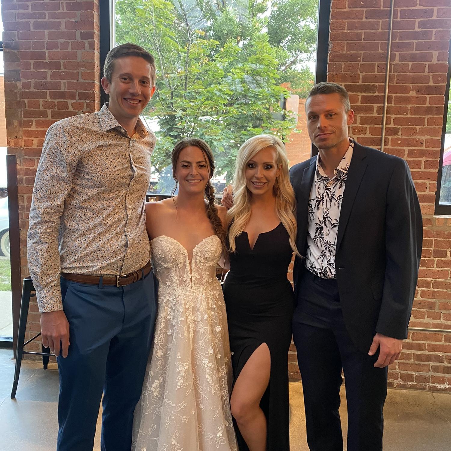 Happy Wedding Day to Mollie & (not pictured) Kev from the 3 best friends/squad. June 2023