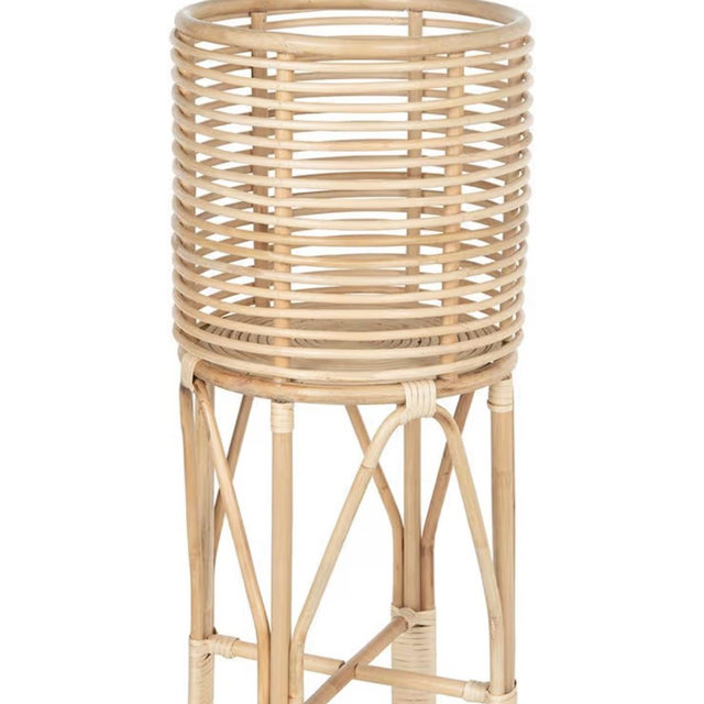 KOUBOO Rattan Indoor Plant Stand - Plant Holder, Rattan Shelf, Tiered Plant Stand, Planter Display, Home Storage for Plant Pots, Medium, Natural Brown