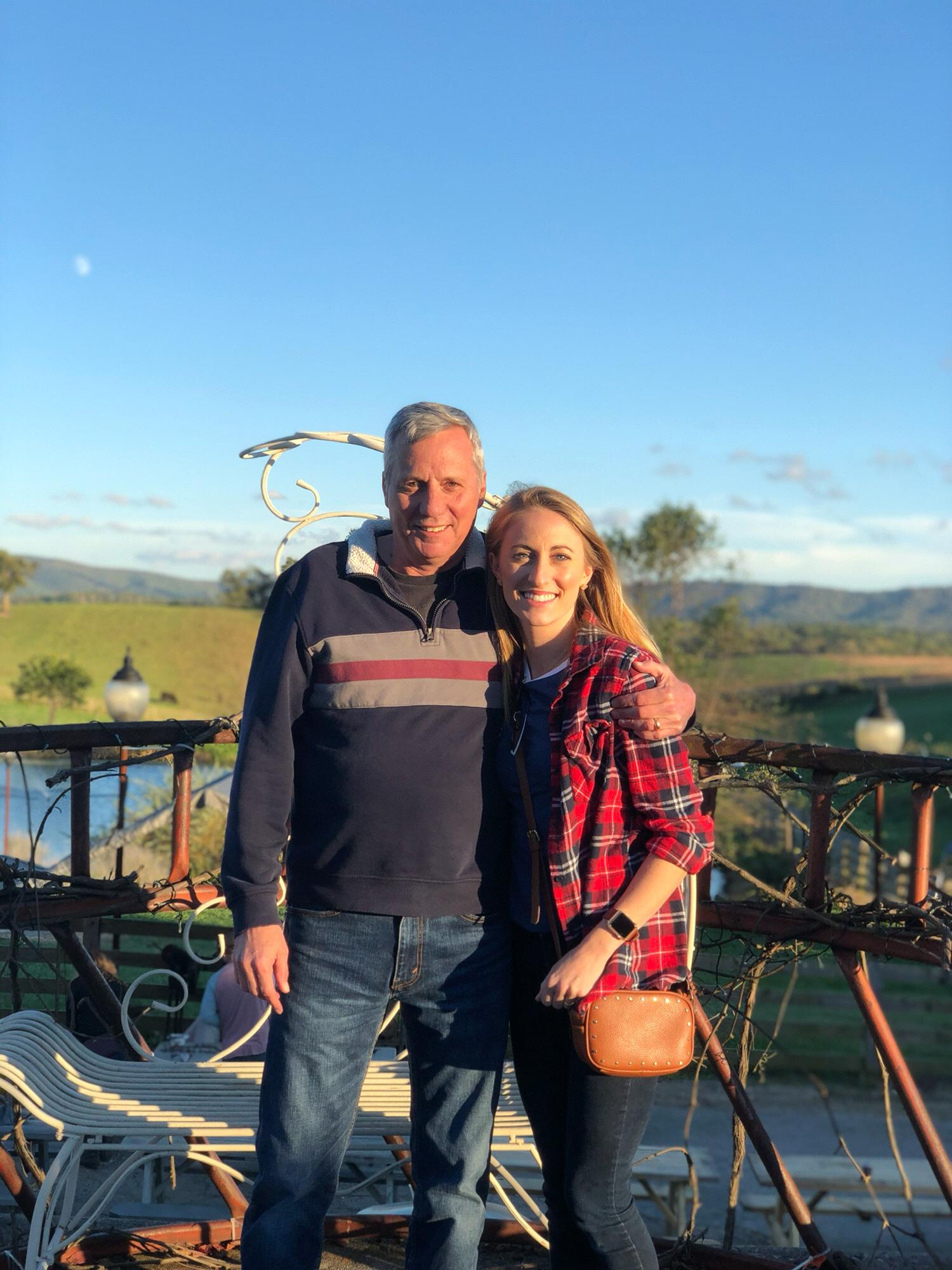 Caroline & her father Gary at Sinkland Farms in Riner, VA